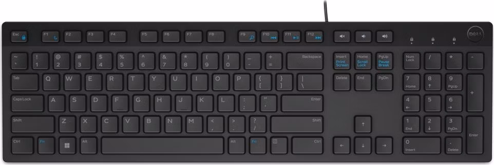 DELL klávesnice KB216/ multimediální/ britská/ UK/ USB/ drátová/ černá
