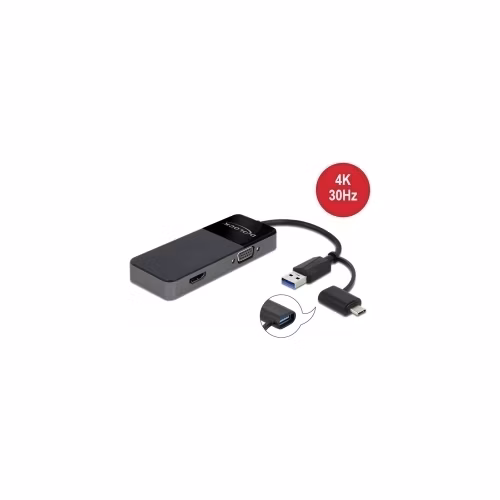 Delock Adaptér USB 3.0 na 4K HDMI + VGA