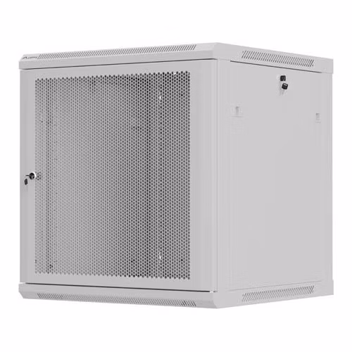 LANBERG NÁSTENNÁ INŠTALAČNÁ SKRIŇA 19" 12U 600X600 ŠEDÉ PERFOROVANÉ DVERE (PLOCHÉ BALENIE)