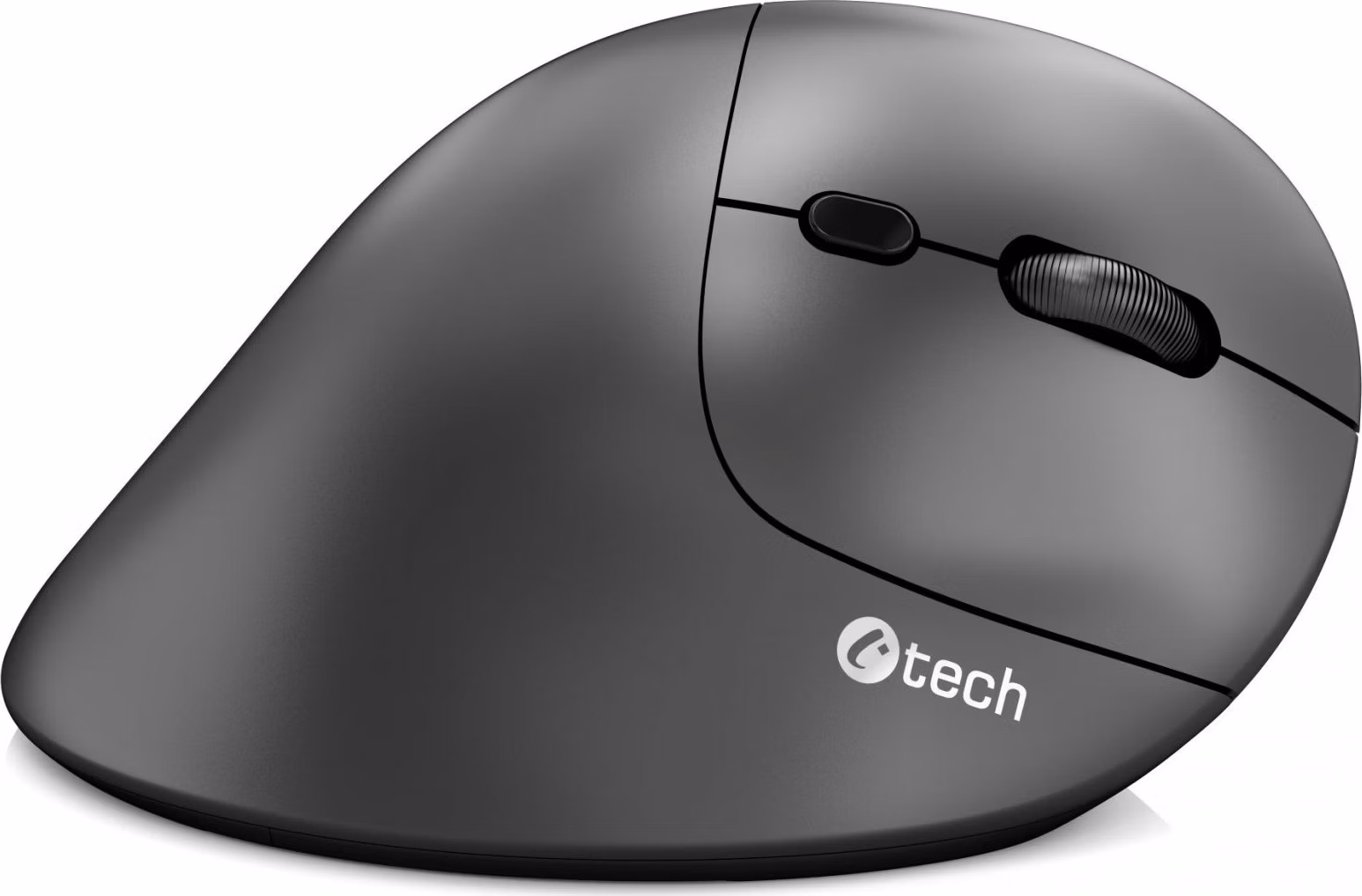 C-TECH myš VEM-12, vertikální, Dual mode, bezdrátová, BT5.0 + 2,4GHz, 3200DPI, černá