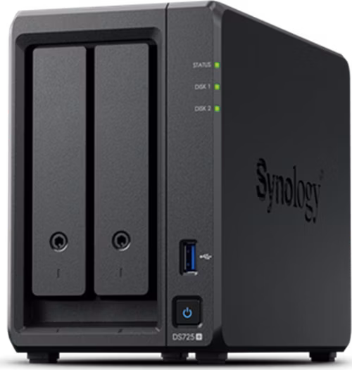 Synology DS725+ DiskStation (2C/RyzenR1600/2,6-3,1GHz/4GBRAM/2xSATA/2xM.2/1xUSB3.2/1x2,5GbE/1xGbE/1xUSB-C)