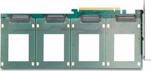 Delock Karta PCI Express 4.0 x16 na 4 x interní U.2 NVMe SFF-8639 - rozvětvení (DxŠ 288 x 122 mm)