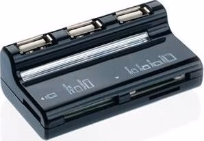 CONNECT IT USB COMBO hub 3 porty + čtečka karet BOOT černé