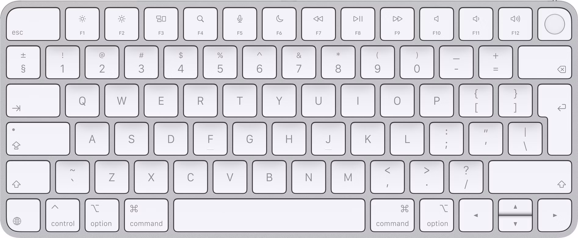 Apple Magic Keyboard Touch ID/Bezdrátová Bluetooth/IE layout/Bílá
