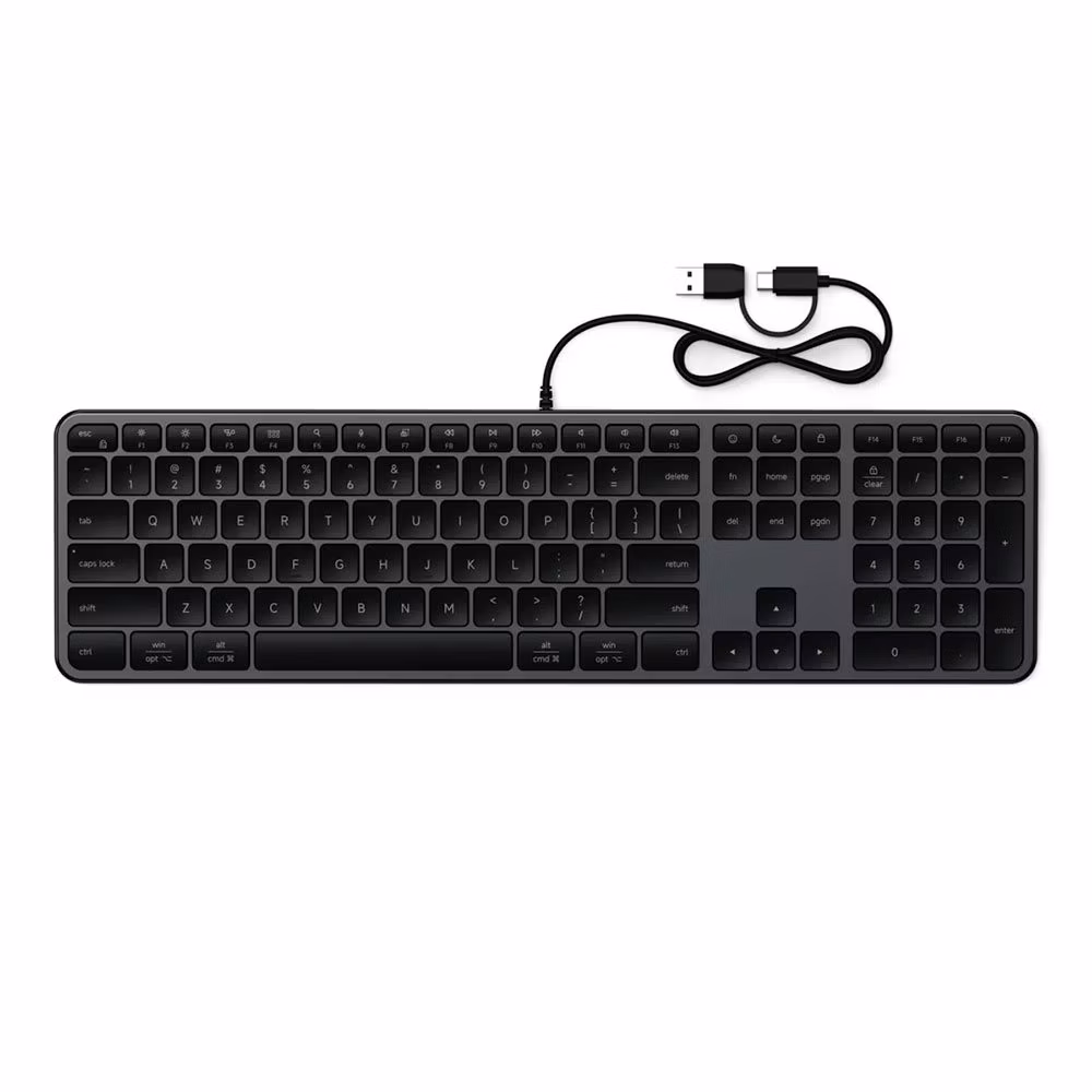Satechi klávesnica Slim LX3 Wired Keyboard - Space Black
