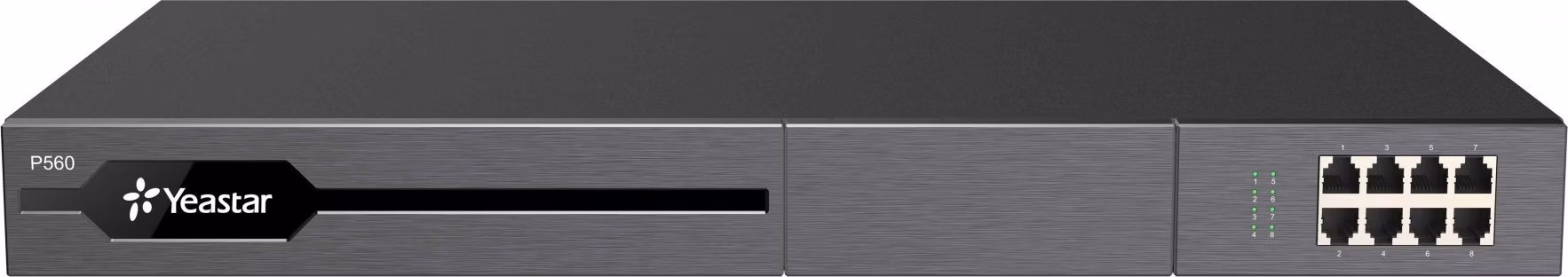 Yeastar P560, IP PBX, až 8 portů, 100/200 uživatelů, 30/60 souběžných hovorů, rack