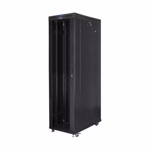 LANBERG Volně stojící skříň 19" 47U/800x1200 (v rozloženém stavu) skleněné dveře LCD černá (RAL9004) 2 z 4