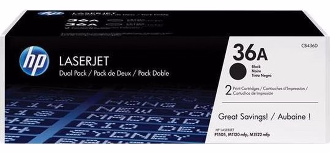 HP toner 36A/Black/2x2000 stran/2-pack