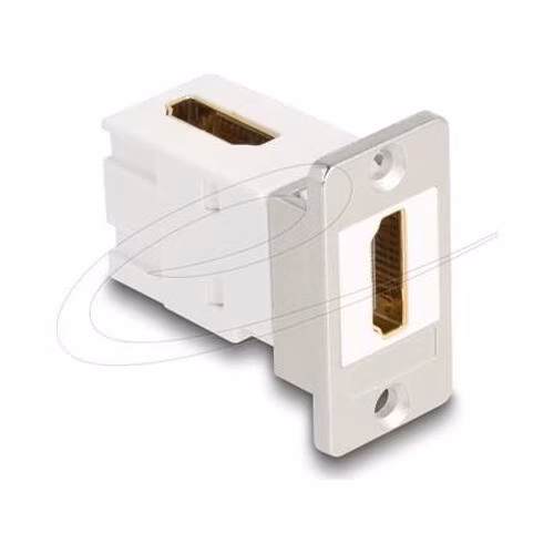 Delock Modul Keystone k montáži na panel, ze zásuvky HDMI na zásuvku, pravoúhlý, 90°, 8K 60 Hz, kuželový