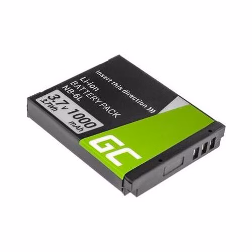 Green Cell Camera Battery NB-6L for Canon PowerShot ELPH 500HS SX 240HS 260HS 270HS 280HS 510HS 520HS 530HS 3.7V 1000mAh