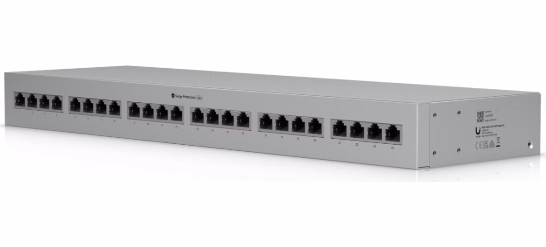 Ubiquiti Ethernet Surge Protection Panel 24 - Přepěťová ochrana do racku, pro 24 zařízení, 10GbE, PoE++, 20kA