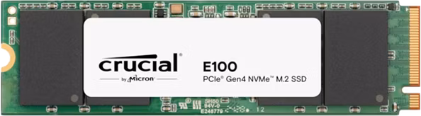 Crucial E100 1TB SSD PCIe NVMe M.2 2280, r5000MB/s, w3000MB/s, TRAY