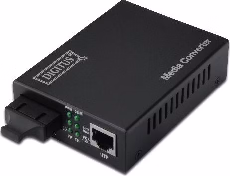 Digitus Media Converter, Singlemode 10/100/1000Base-T to 1000Base-LX, Incl. PSU SC connector, Up to 40km