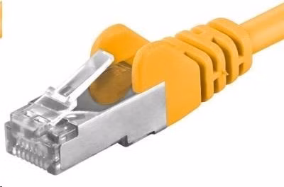 Premiumcord Patch kabel CAT6a S-FTP, RJ45-RJ45, AWG 26/7 7m žlutá