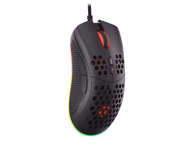 Genesis herná optická myš KRYPTON 555/RGB/8000 DPI/Herná/Optická/8 000 DPI/Drôtová USB/Čierna