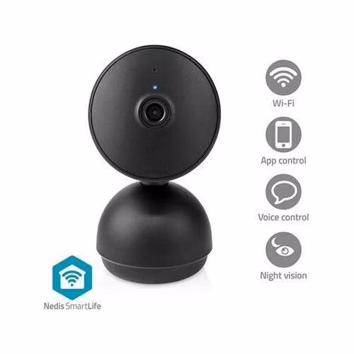 Nedis WIFICI22CBK - SmartLife Vnitřní Kamera| Wi-Fi | Full HD 1080p | Onvif | Se snímačem pohybu | Noční vidění