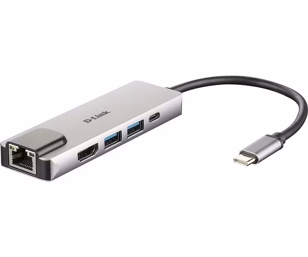 D-Link 5-in-1 USB-C Hub with HDMI/Ethernet and Power Delivery