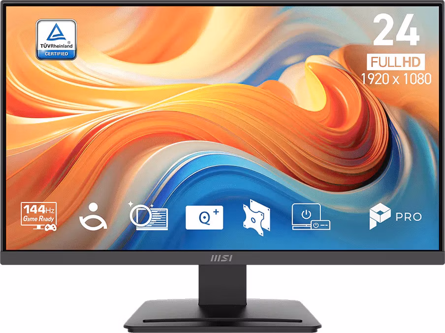 MSI PRO MP241 E14V/ 24"/ 1920x1080/ VA/ 1ms/ 144Hz/ 250cd/m2/ 1100:1/ HDMI/ DP/ VESA/ černý