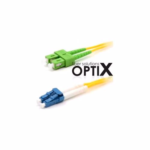 Patchcord FO duplex LC-SC/APC 9/125um SM, 0,5m, OS2, 1.8mm
