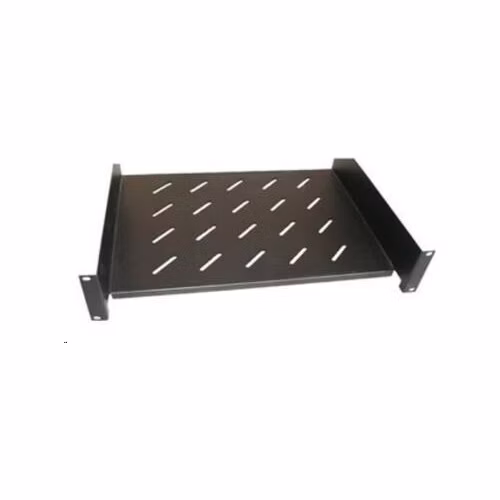 XtendLan 19" police s perforací 2U/280mm, nosnost 45kg, černá