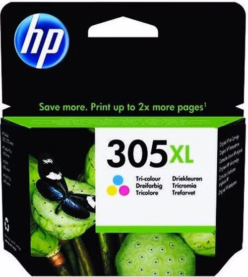 Trojfarebná originálna atramentová kazeta HP 305XL s vysokou výťažnosťou