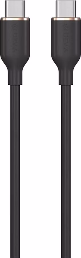 Devia kábel USB-C to USB-C Jelly Series Silicone Cable 1.2m - Black