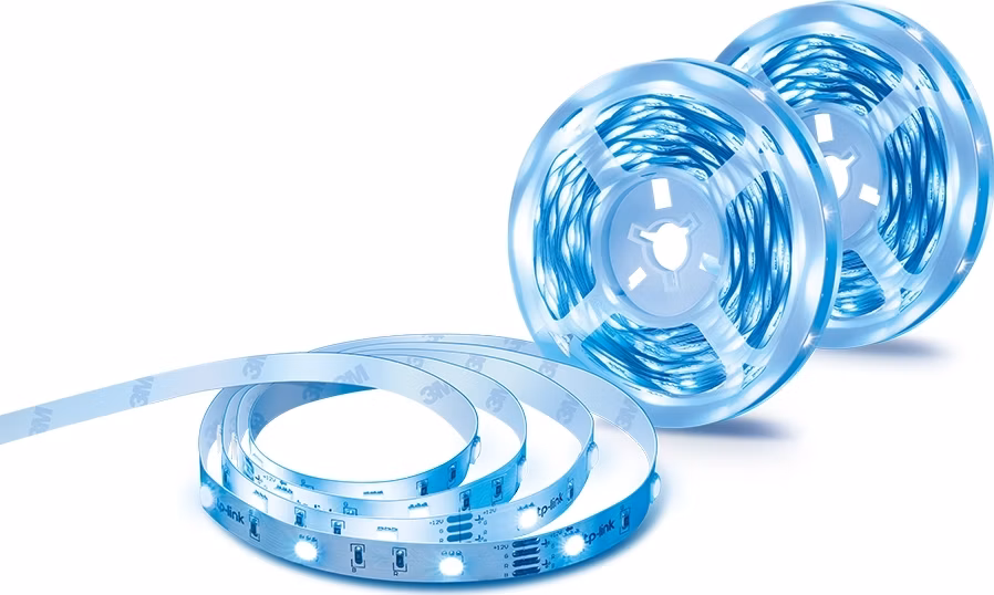 Smart Light Strip, Multicolor SPEC: 2.4 GHz Wi-Fi, 802.11b/g/n, two 16.4 ft/5m RGB LED light strips, 12V/1.5A power adap