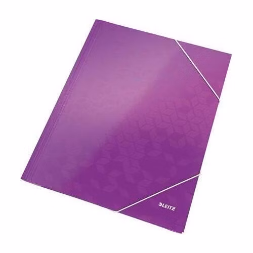 LEITZ Tříchlopňové desky WOW, A4, purpurová