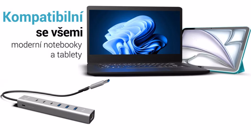 i-tec USB-C/USB-A Metal HUB 6 port (3x USB-C, 3x USB-A), LAN, Power Delivery 85W