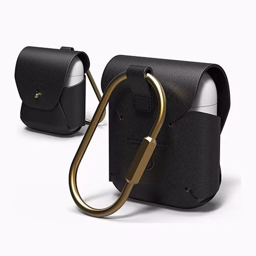 Elago Airpods Leather Case - Black
