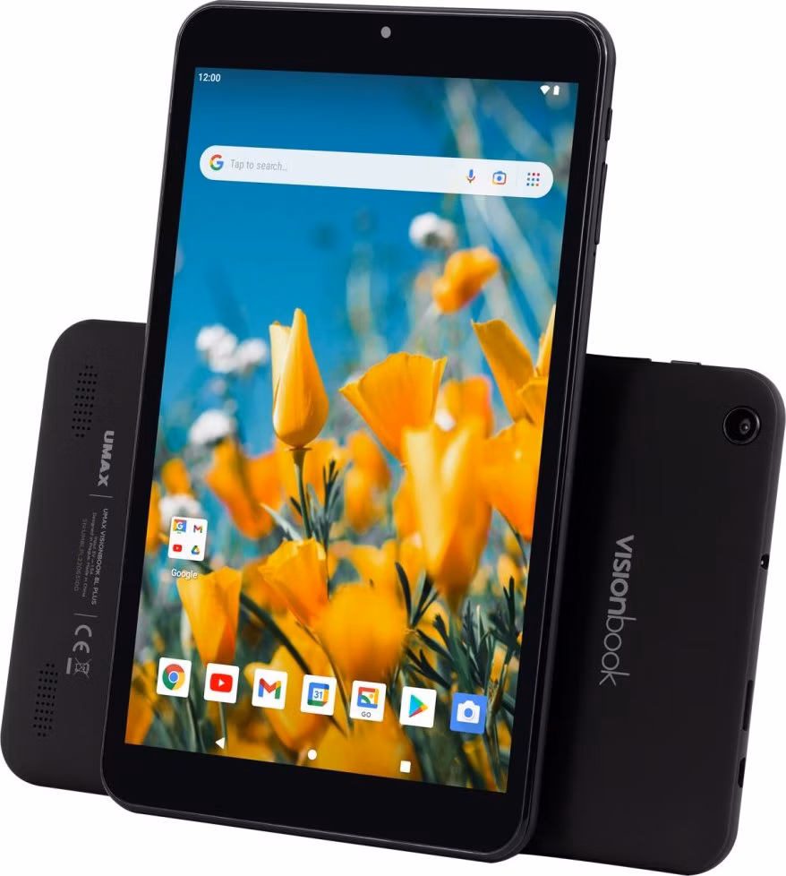UMAX tablet PC VisionBook 8L Plus/ 8" IPS/ 1280x800/ Allwinner A133/ 2GB/ 32GB Flash/ micro USB/ micro SD/ Android 12