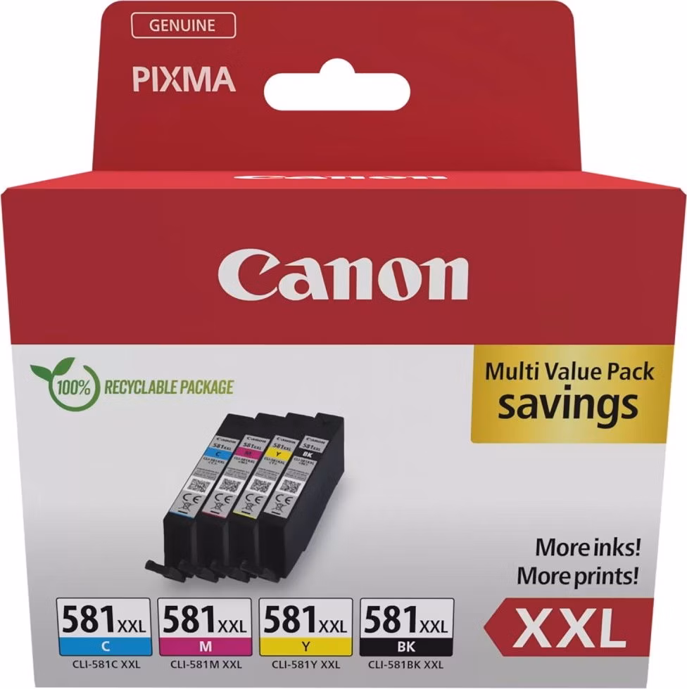 Canon inkoustová náplň CLI-581XXL BK/C/M/Y MULTI SEC Ink Value Pack