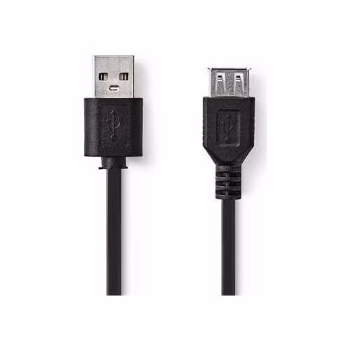 Nedis CCGB60010BK20 - USB 2.0 kabel | A Zástrčka - A Zásuvka | 2 m | Černá barva
