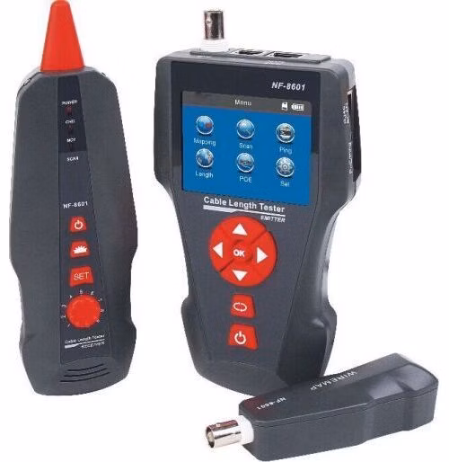 W-Star Tester káblov UTP WSNF8601, CAT5, CAT6, detektor káblov, UTP, RJ11, BNC, POE, Ping