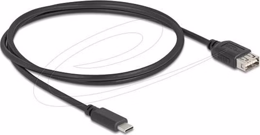 Delock USB 2.0 kabel USB Type-C samec na EASY USB Type-A samice 1 m, černý