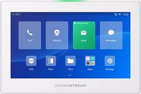 Grandstream GSC3574 SIP interkom a řídicí stanice, 7" dotyk.obrazovka, Wi-Fi 6, BT, 6 SIP účtů, bílý