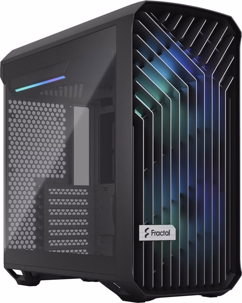 Fractal Design Torrent Compact RGB Black TG Light / Midi Tower / průhledná bočnice / bez zdroje / černá