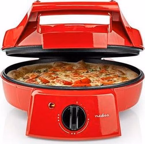 Nedis FCPM100FRD - Pec na Pizzu a Gril| 30 cm | Nastavitelná regulace teploty | 1800 W