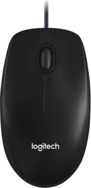 Logitech myš M100, optická, USB, 3 tlačítka, černá, 1000dpi