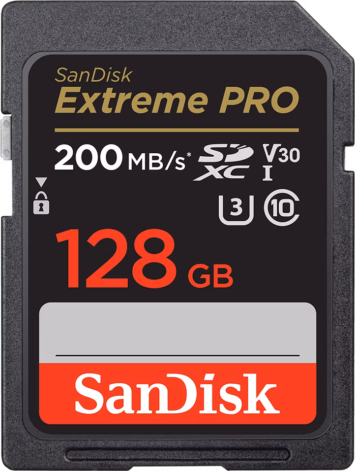 Karta SanDisk SDXC 128 GB Extreme PRO (200 MB/s triedy 10, UHS-I U3 V30)