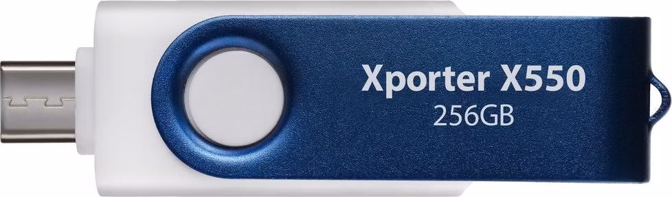 PATRIOT Xporter X550 256GB / USB Typ-A + USB Typ-C / USB 3.2 Gen 1 / bílo-modrá