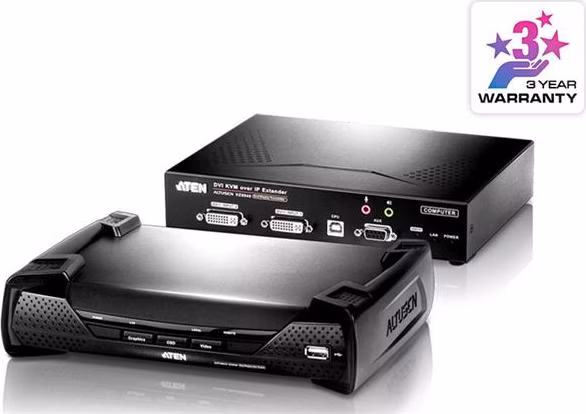 ATEN KE6940AR DVI-I Dual Display KVM over IP Extender Receiver