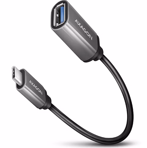 AXAGON RUCM-AFAC, káblová redukcia USB-C (M) USB-A (F), 20cm, USB 3.2 Gen 1, 3A, ALU