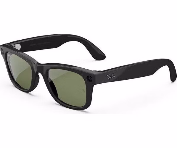 Meta Ray-Ban Gen2 Wayfarer, Black, G15 Green