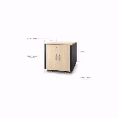 APC NetShelter Soundproof, 12U, Server Rack Enclosure, Maple