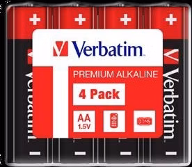 VERBATIM Alkalické baterie AA, 4 Pack - Shrink