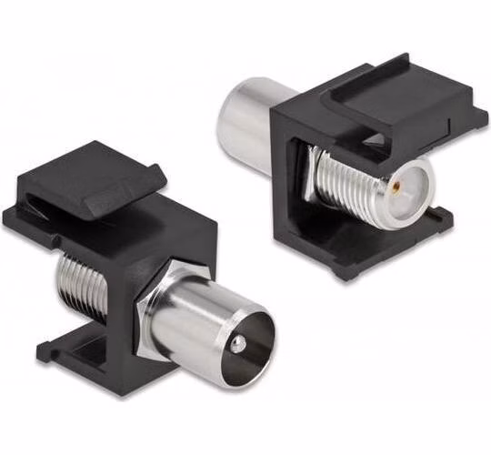 Delock Keystone modul IEC samec > F samice černá