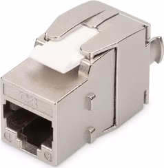 Digitus CAT 6A Keystone Jack, STP, tool free, dust cover smart cable manager, metal snap-in, set 24 pcs.