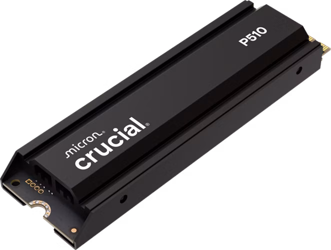 Crucial P510 2TB SSD PCIe Gen5 NVMe M.2 2280, r10000MB/s, w8700MB/s, s chladičom