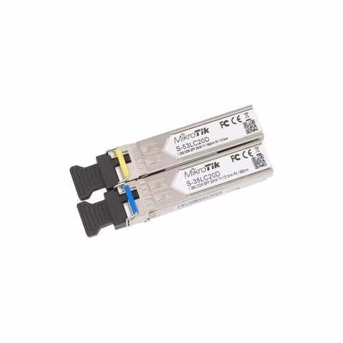 MikroTik pár SFP S-3553LC20D, SM, 20km, 1.25G, 1x LC